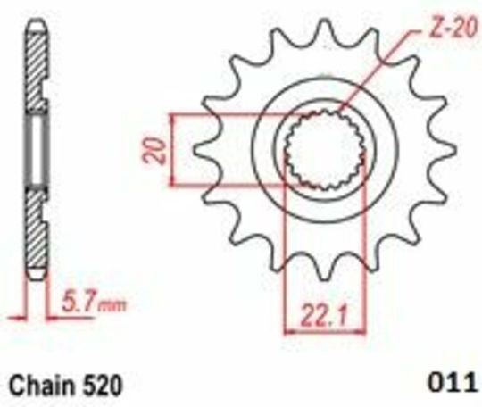 Moto Master Vorderes Ritzel für Yamaha YZ 250