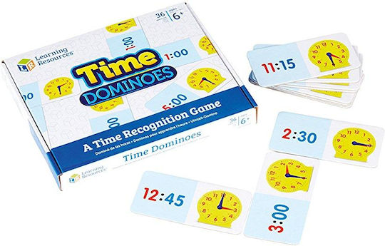 Learning Resources Time Domino Educational Time Learning Game made of Wood