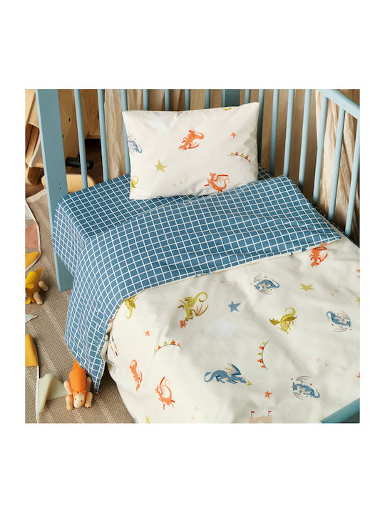 Kentia Duvet Crib Cotton Poldo White 100x140cm