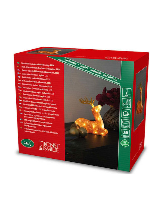 Figurină De Crăciun Iluminată Konstsmide Ren 24 Leduri 22cm 6215-103