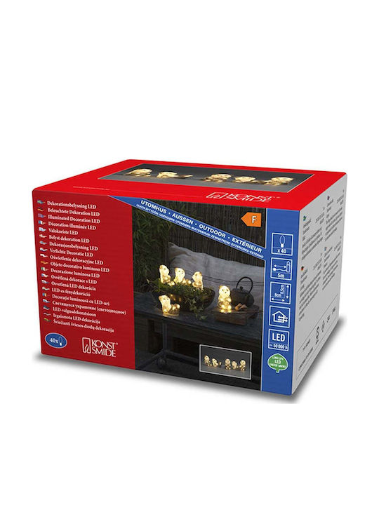Set Figurină De Crăciun Iluminată Konstsmide Pandas 40 LED-uri 11.5 5 Bucăți 6234-103