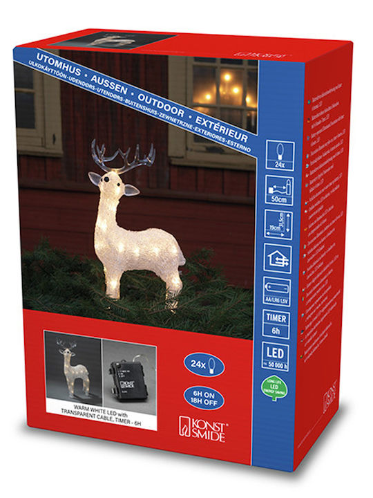 Figurină De Crăciun Iluminată Ren 24 Leduri 31.5cm 6224-103