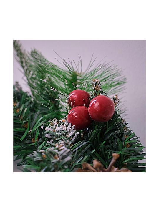 Decorative Fir Wreath Cones Cranberries Handmade 30 Cm
