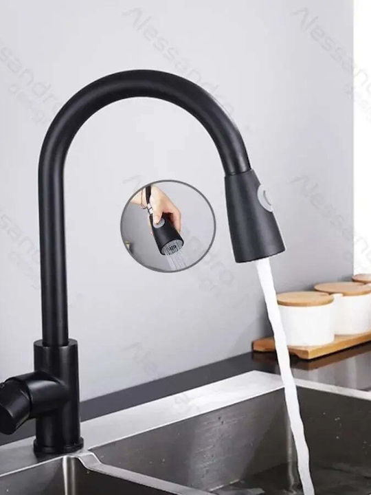 Alista Home Hs003 Baterie Chiuvetă Bucătărie Bancă Cu Duș Extractibil Gri