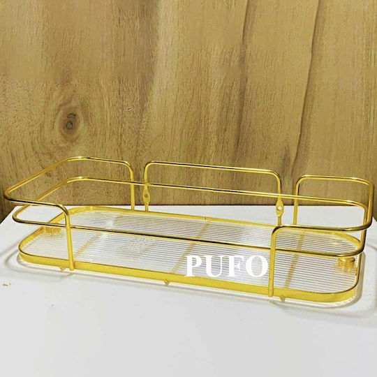 Tabletop Organizer Metallic Gold