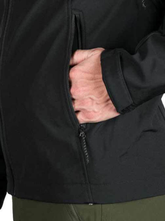 Men's Fleece Cardigan with Hood Black