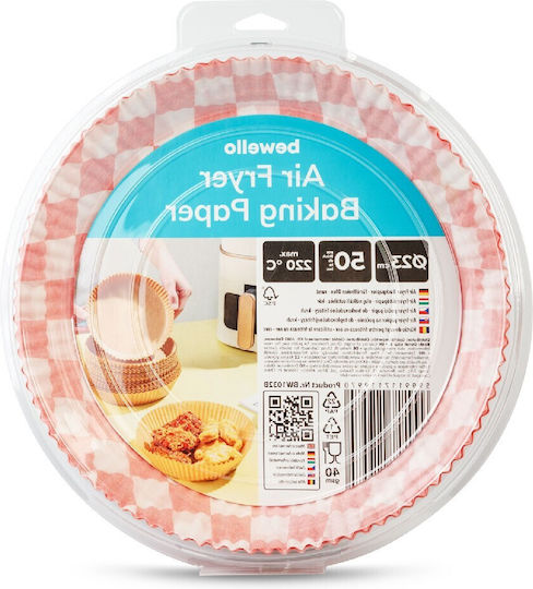 Alista Home Hârtie De Copt Antiaderentă Pentru Air Fryer 23x23cm 50 Bucăți