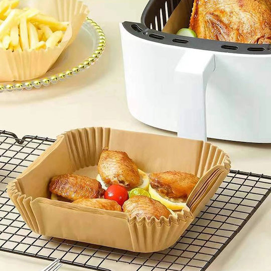 Alista Home Hârtii de Copt Antiaderente pentru Air Fryer 20x20cm 50 Bucăți