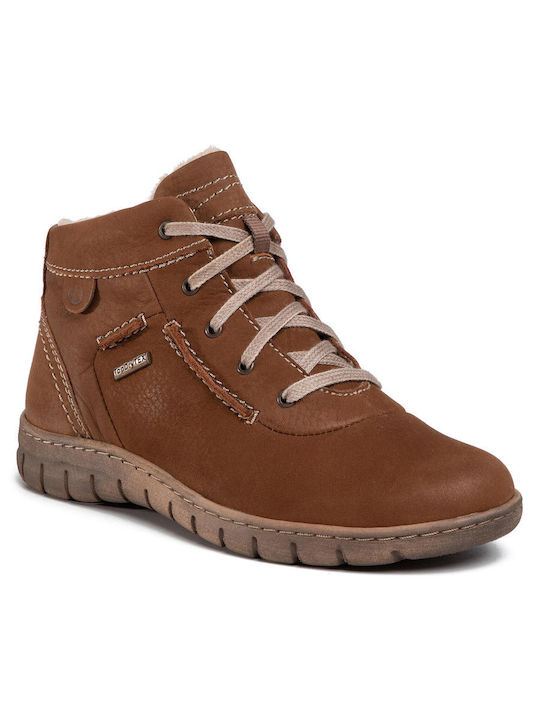 Ghete Dama Chelsea De Piele Cognac