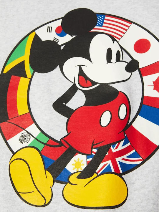X Disney Mickey Mouse Worldwide Tour Sweatshirt Heather Grey
