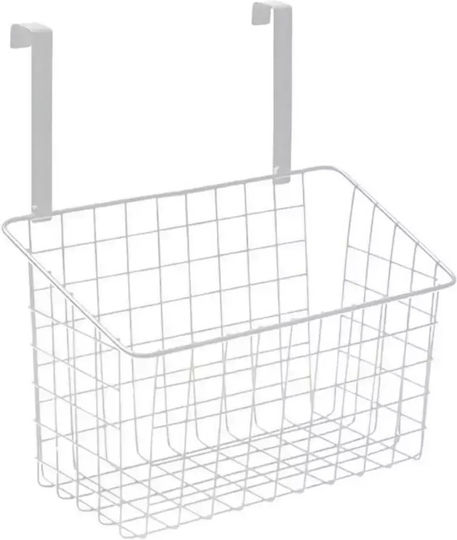 Verk Group Висящо Металик Рафт 26x17x12см Бял