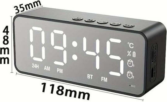 Setty Tisch-Digitaluhr mit Wecker & Radio Transparent GSM195004