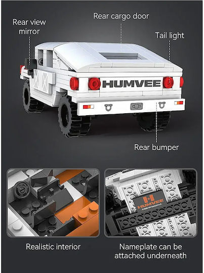 Jamara Cuburi De Construit CaDA Humvee Pentru 8+ Ani 328 Bucăți
