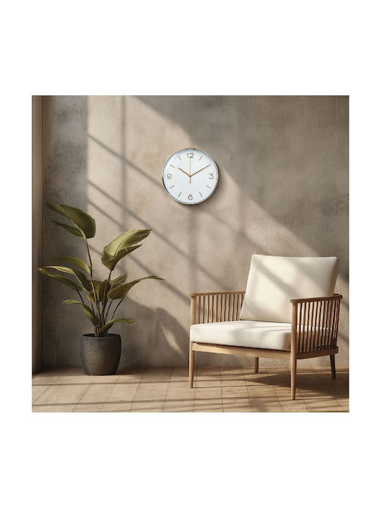 Alista Home Silent Ceas de Perete Plastic Alb Ø25cm