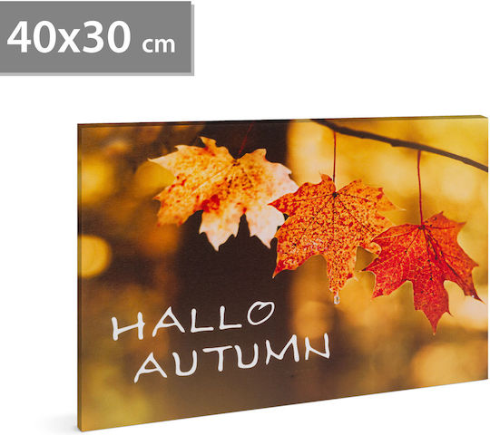 LED Painting Hello Autumn 2 X Aa 40 X 30 Cm