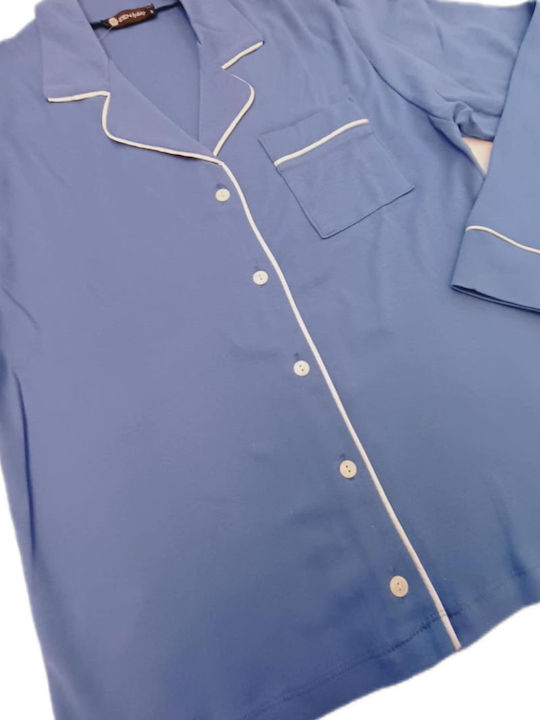 Zen Intimates Winter Women's Pyjama Set Blue