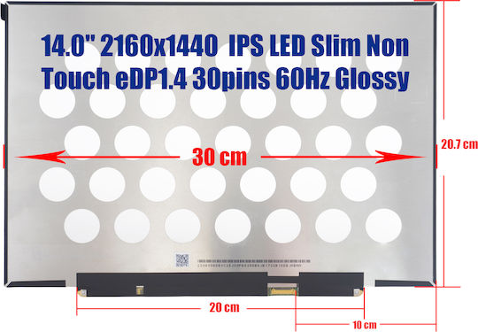 Innolux Οθόνη 14" Glossy για Laptop Huawei (P140ZKA-BZ1)