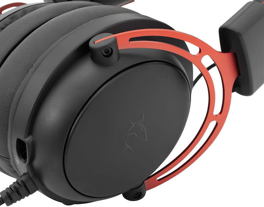 White Shark Gorilla Over Ear Gaming Headset with 3.5 mm Connectivity Red for PC
