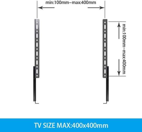 Axred AXR11969-102 Επιτραπέζια Βάση Τηλεόρασης έως 60" και 35kg Μαύρο