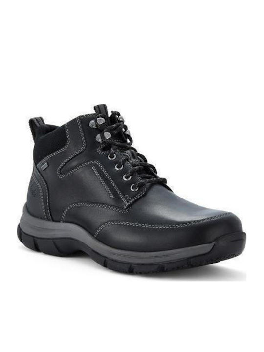 Leather Black Men's Boots Waterproof