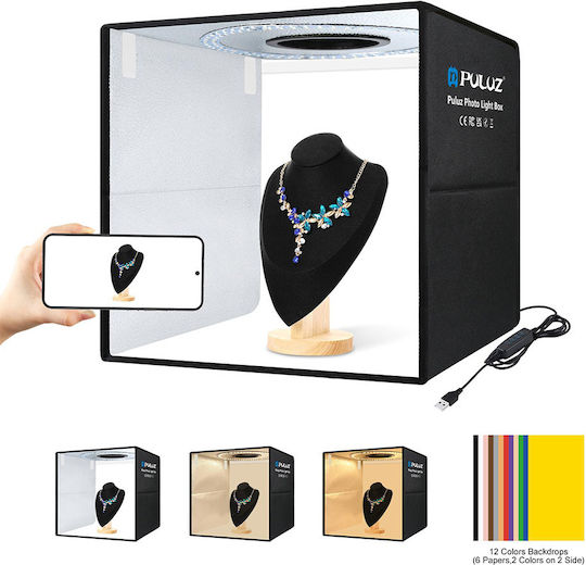 Puluz Photo Box Φωτιζόμενο με Πολλαπλά Backround 40x40x40cm