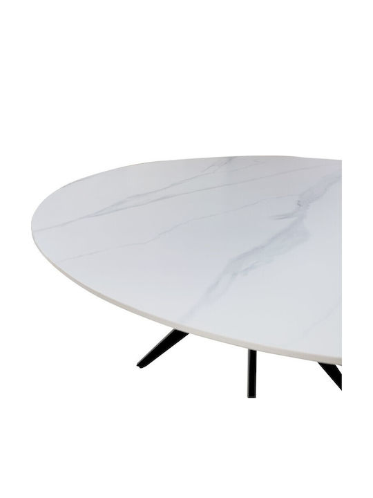 Rund Tisch Speisesaal Marble White Appearance 120x120x76cm