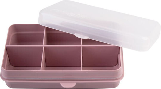 Melii Cutie De Prânz Din Plastic Roz Cu Compartimente 114ml