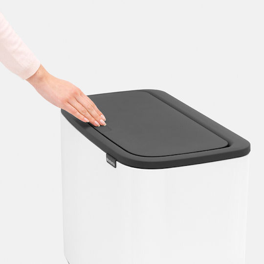 Brabantia Bo Touch Recycling Waste Bin Plastic Push Copper 33lt