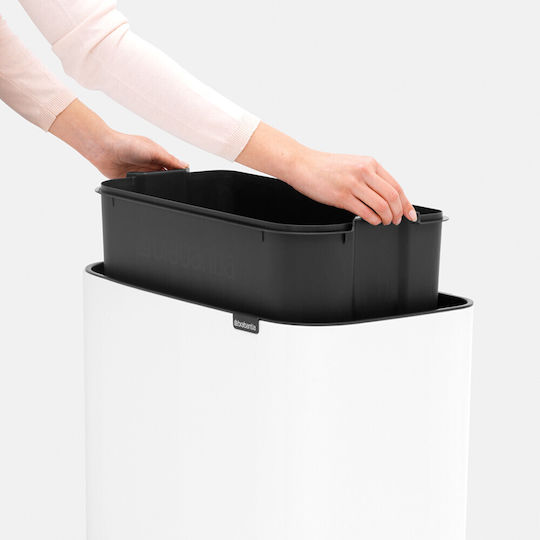 Brabantia Bo Touch Recycling Waste Bin Plastic Push Copper 33lt