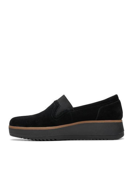 Suede Γυναικεία Oxfords σε Μαύρο Χρώμα