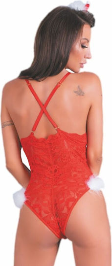Livco Corsetti Fashion Naughty Santa LC 90706 Bodysuit De Crăciun