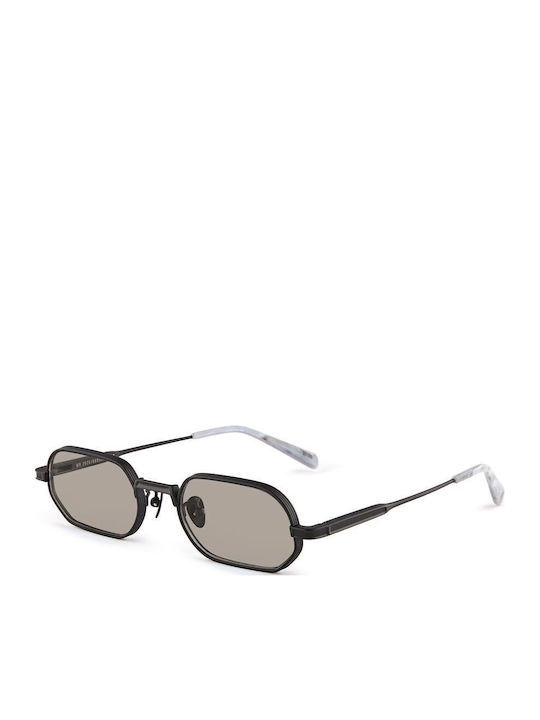 Oscar & Frank Herren Sonnenbrille mit Schwarz Metall Gestell und Schwarz Linse 499881
