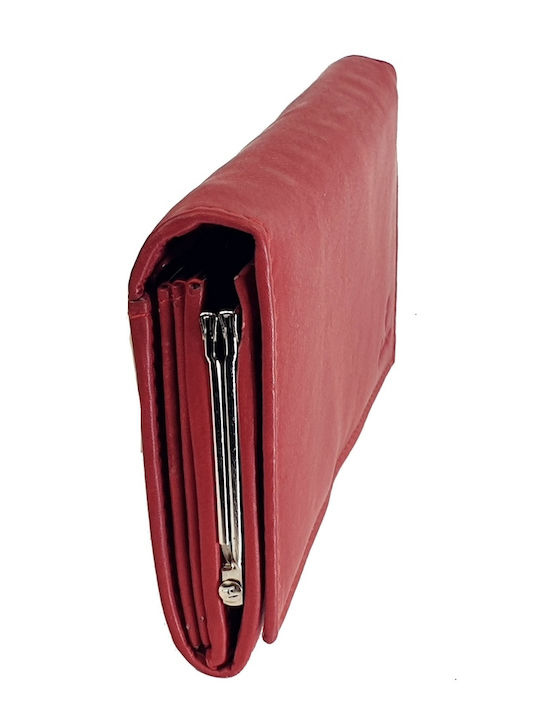 Large Leather Women's Wallet Travel with RFID Red