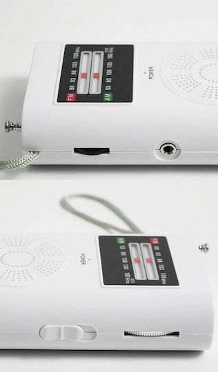 PR-206 Mini Radio Battery White