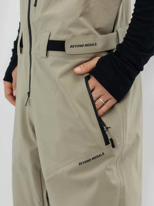 Beyond Medals I-008437-147 Men's Dungarees for Ski & Snowboard Beige