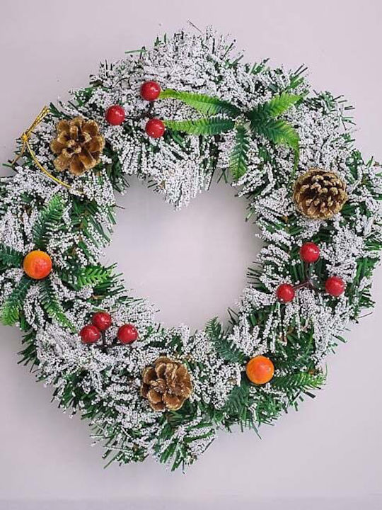 Velve Crăciun Decorativ Coroană de flori cu Diametru 25cm.