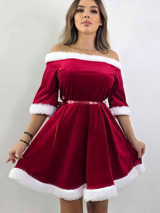 Costum de Crăciun Doamna Crăciun Roșu