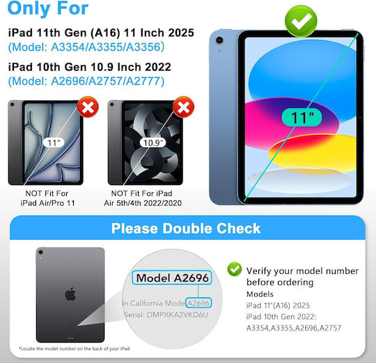 Folie Tempered Glass Privacy Pentru Apple iPad A16 11 Inch 2025 10.9 Inch 2022 Sticlă Securizată