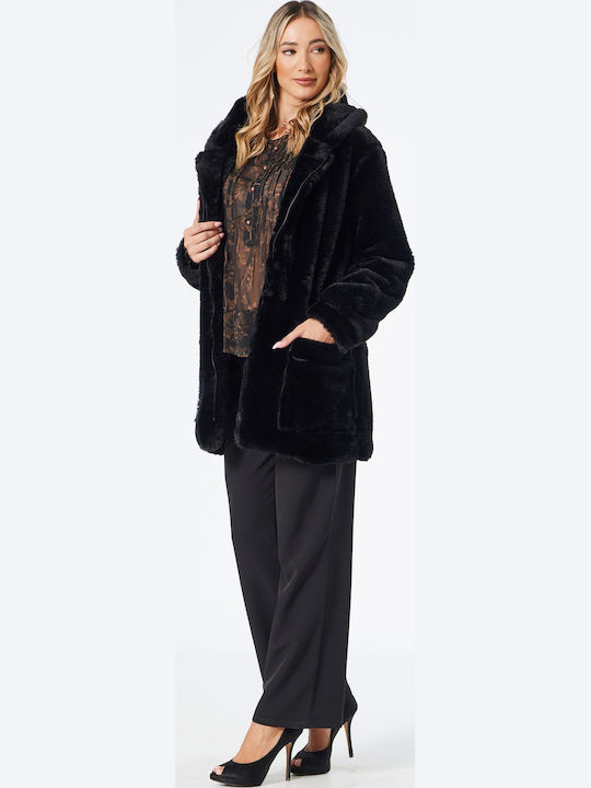 Women's Short Fur Black