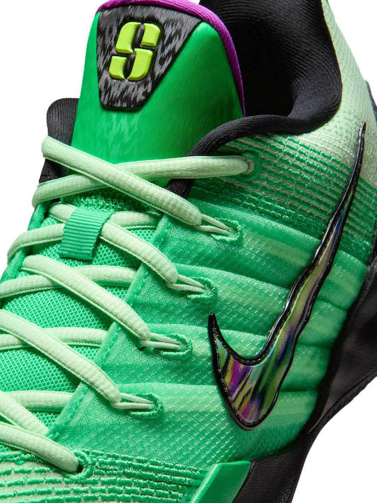 Sabrina 3 cu talpă joasă Pantofi de baschet Green Shock / Vapor Green / Vivid Purple / Μαύρο