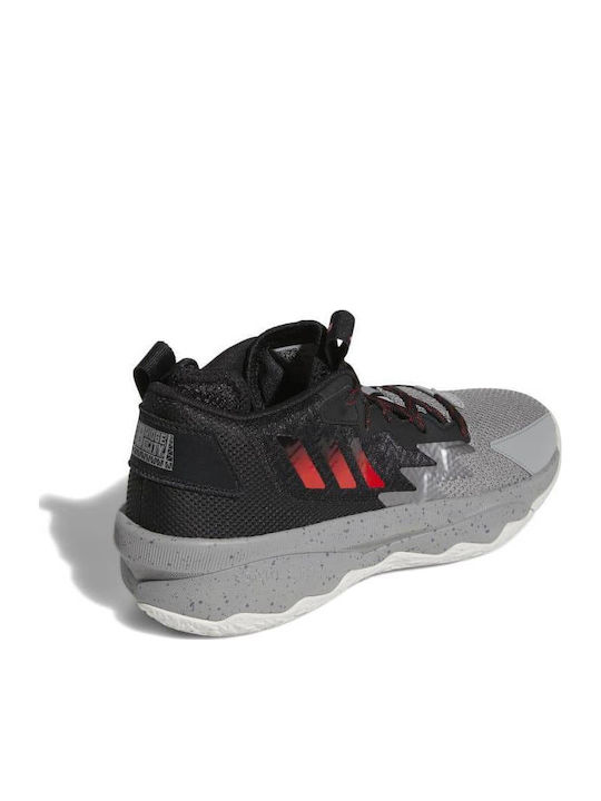 Dame 8 Ψηλά Μπασκετικά Παπούτσια Grey Three / Red / Core Black