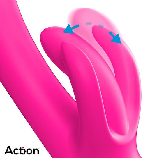 Action Διπλός Δονητής 22.5cm Φούξια
