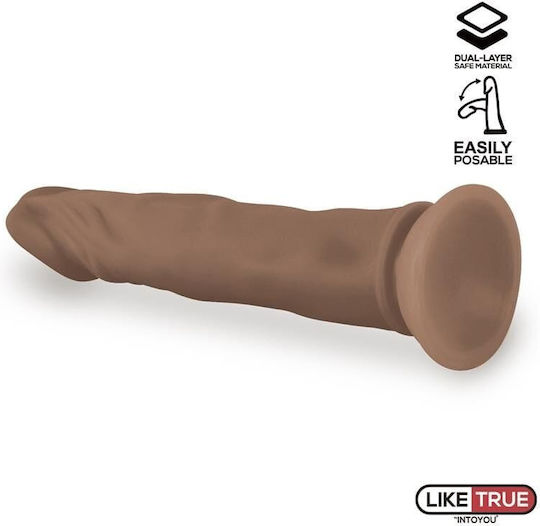 IntoYou Glass Dildo With Suction Cup Brown