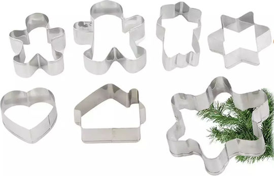 Set 15 Weihnachts-Keksausstecher Metallisch Gingerbread & Cookies