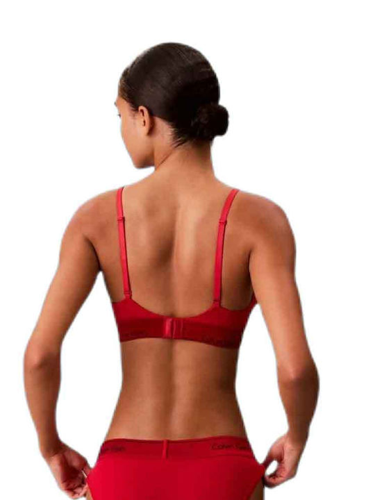 Σουτιέν Calvin Klein Lightly Lined Triangle Bralette Icon Cotton Modal Limited Edition Κόκκινο Σουτιέν Calvin Klein Lightly Lined Triangle Bralette Icon Cotton Modal Limited Edition Κόκκινο