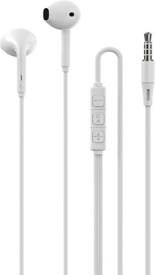Devia NO-DVHF-108752 In-ear Handsfree Headphones with Connector 3.5mm White