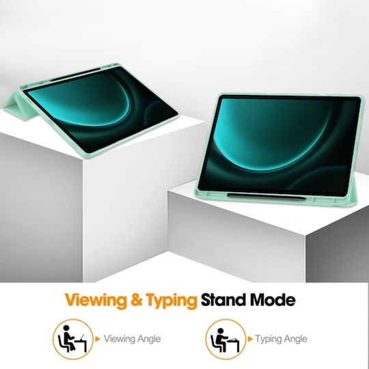 Tablet Case Samsung Galaxy Tab S9 Ultra S10 Ultra Pen Holder Sleep Wake Function Flex Trifold Set Sticker Black