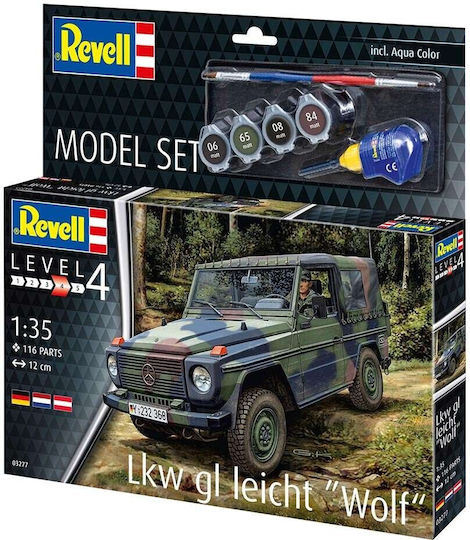 Revell Model Set Military Vehicle Lkw Gl Leicht Wolf 116pcs 1:35 63277 63277