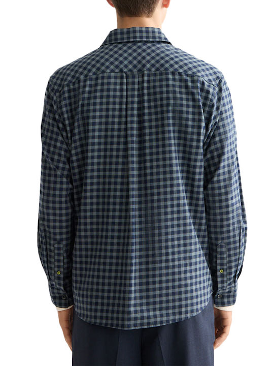 Scotch & Soda Flanell Hemd Beige - Sky Blue