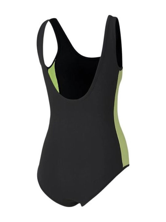 Sleeveless Bodysuit Classics T7 with Open Back Slim Fit Black